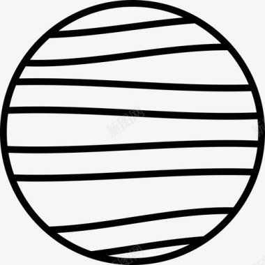 单线木星圆行星图标
