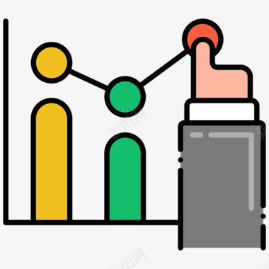 用户分析分析用户体验和用户界面图标线性颜色图标