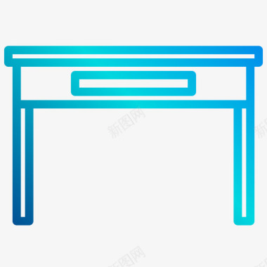 餐桌餐桌家具60线性坡度图标