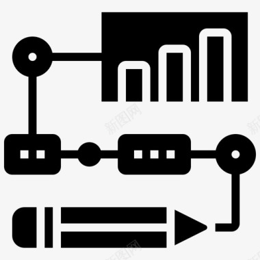 计划书商业计划书企业发展4字形图标