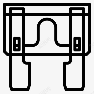 保险丝保险丝电子元件1线性图标