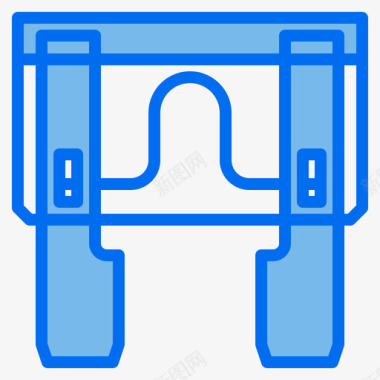 元件设计保险丝电子元件4蓝色图标