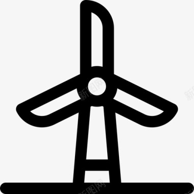 风力发电可再生能源42线性图标