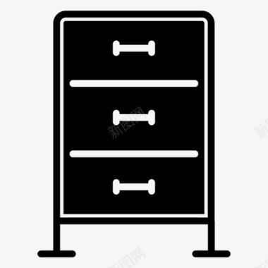 办公空间储物柜抽屉办公室图标