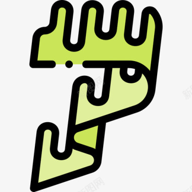 极光素材北极光307天气线性颜色图标