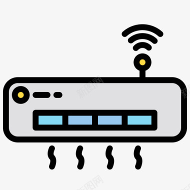 空调滤清器空调智能家居1线性颜色图标
