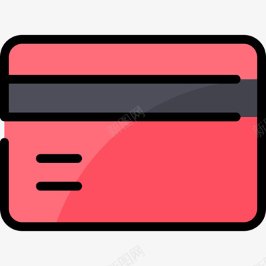 信用卡宣传册信用卡电子商务237线性彩色图标