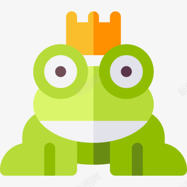 青蛙王子神奇人物25扁平图标