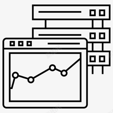 VI一套网络分析商业网站统计图标