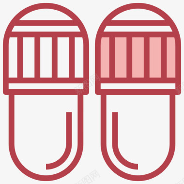 拖鞋spa41红色图标