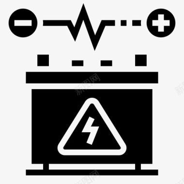 动力100电池汽车汽车电池图标