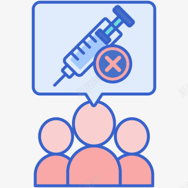 水痘疫苗没有疫苗疫苗和疫苗接种2线颜色图标