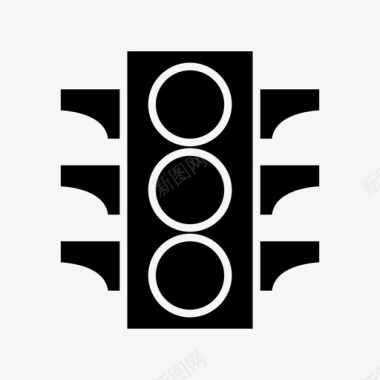 道路灯道路信号图标
