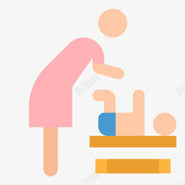 公共标识红换婴儿公共服务7公寓图标