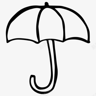 雨伞涂鸦图标