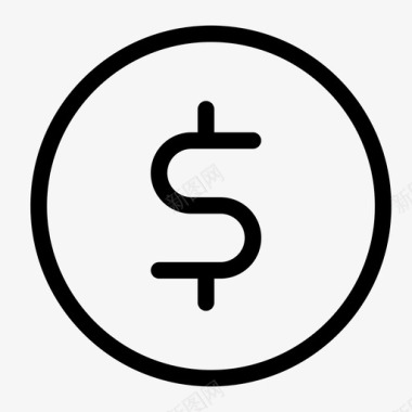 梦想基金硬币货币美元图标