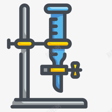 实验素材滴定管实验室62线性颜色图标