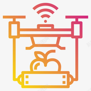 矢量无人机免抠PNG无人机智能农场65梯度图标
