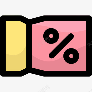 电子优惠券优惠券电子商务183线性颜色图标