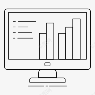 创意商务图表pc数据图表金融图标