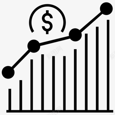 会计财务财务图表企业家字形向量图标集图标