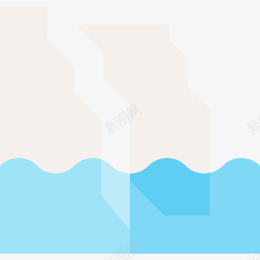 冰山冰山污染49平坦图标