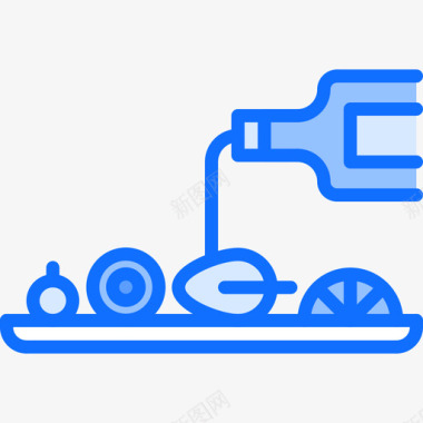 沙拉食材沙拉减肥7蓝色图标