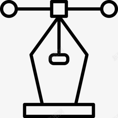 钢笔工具设计165线性图标