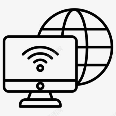 通信wifi技术全球网络互联网连接图标