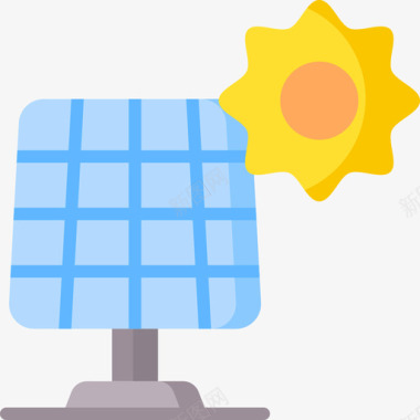 太阳能板太阳能板可再生能源44扁平图标