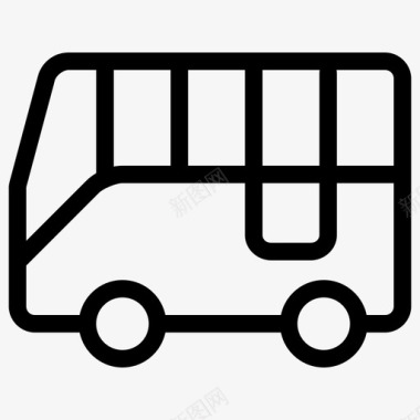 公共标识红公共汽车运载工具公共交通工具图标