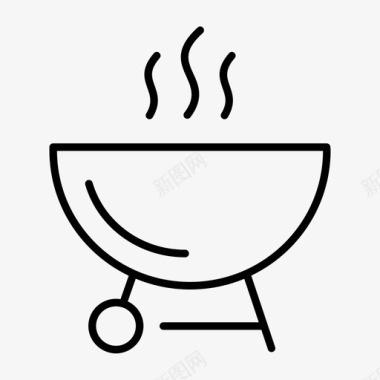 烧烤架木炭烤架烹饪图标