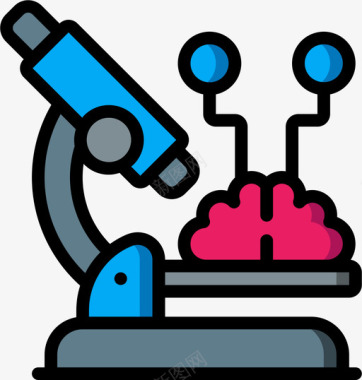 大脑矢量大脑天才3线性颜色图标