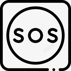求救信号标识Sos急救服务53直线式高清图片