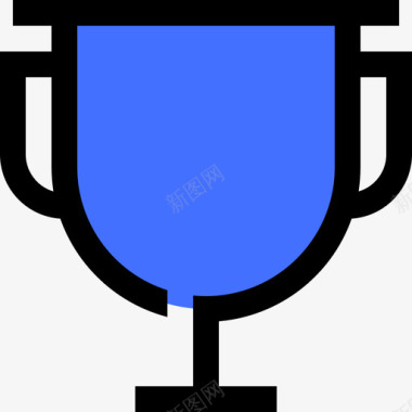 蓝色对话框101团队精神蓝色奖杯图标
