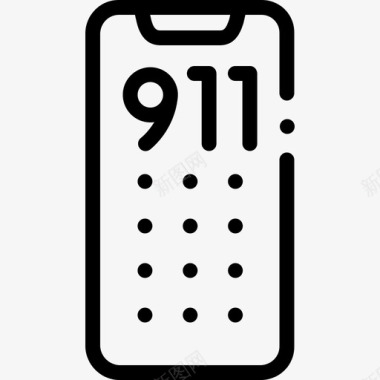 拨打911急救电话53直拨图标