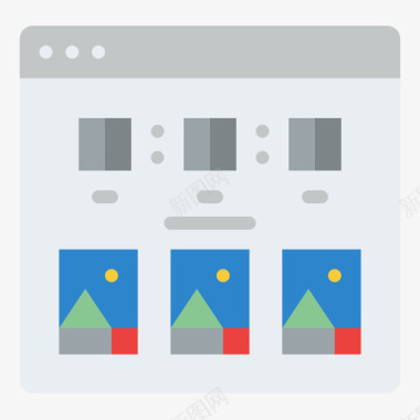 布局柱网站网站布局设计3平面图标