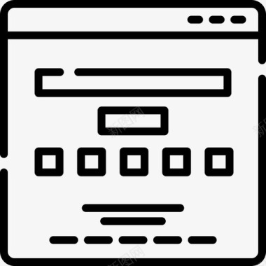 浏览器博客作者和影响者30线性图标