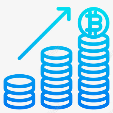 手托比特币比特币加密货币98梯度图标