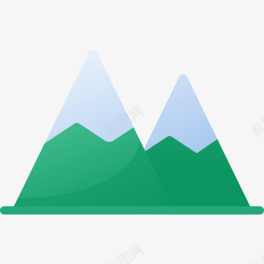 工笔画山山冒险78平坦图标