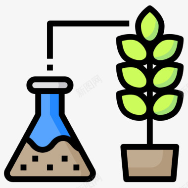 icon智能穿戴化学农业智能2线性颜色图标