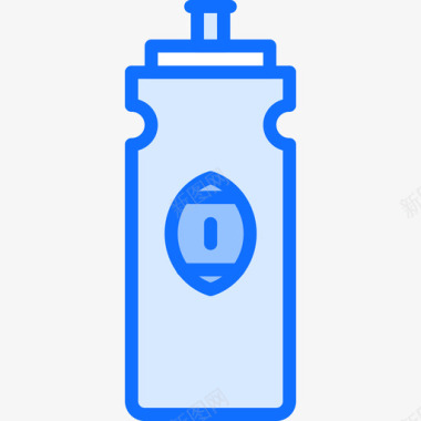 蓝色的水瓶美式足球33蓝色图标