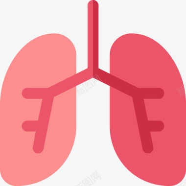 人体脏腑肺人体13扁平图标