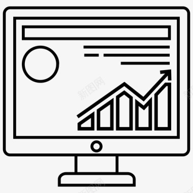 SEM分析统计在线分析条形图报告增长分析图标