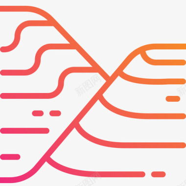 野外山地越南山地3线性坡度图标