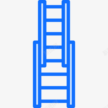 竹制梯子梯子消防员18蓝色图标