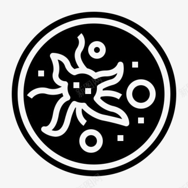 癌细胞病毒170填充图标