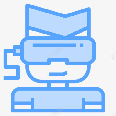 虚拟现实眼镜游戏控制器16蓝色图标