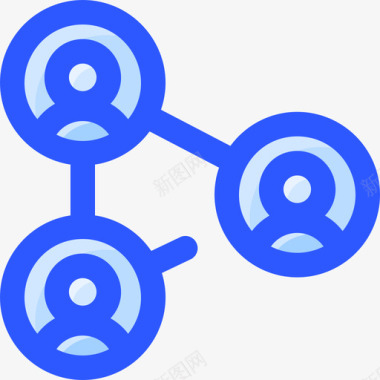 蓝色光圈社交网络互联网技术22蓝色图标