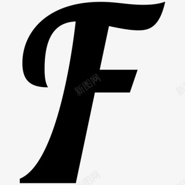 字体界面字母f图标